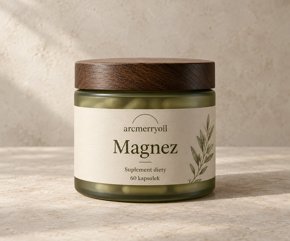Magnez, słoiczek zawierający 60 kapsułek